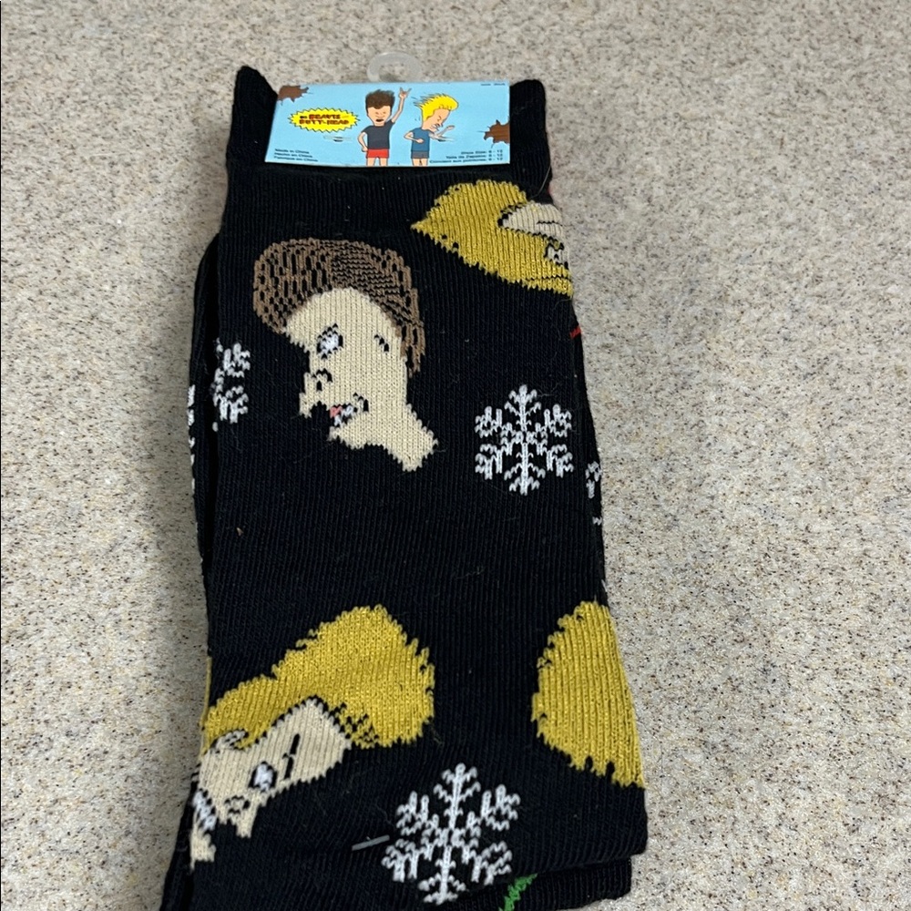 Black Cartoon Character Socks